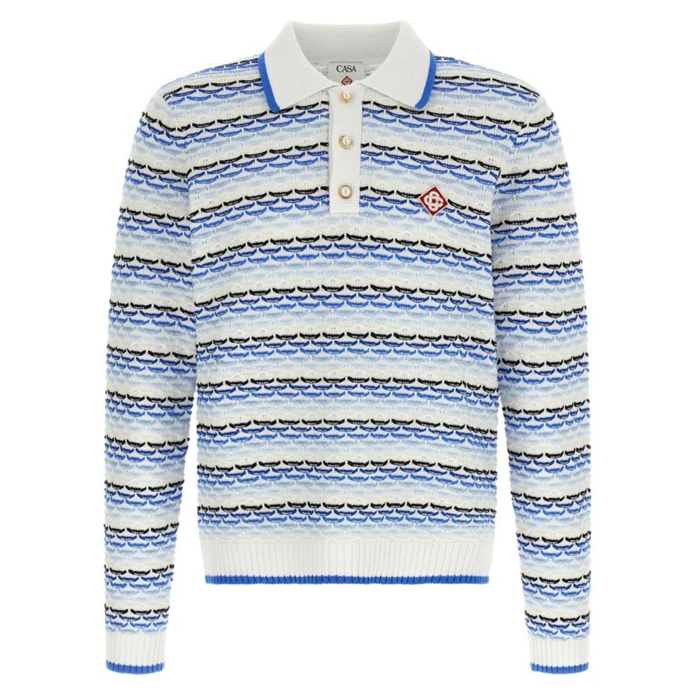 Casablanca Blue Cotton Polo Men's Shirt